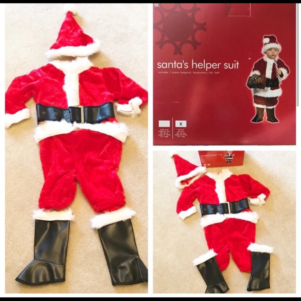Toddler Santa Costume / Christmas Suit - 3T/4T
